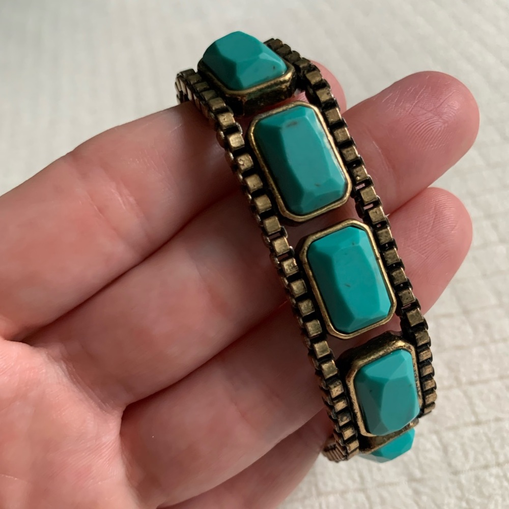 Lucky Brand faux turquoise bracelet